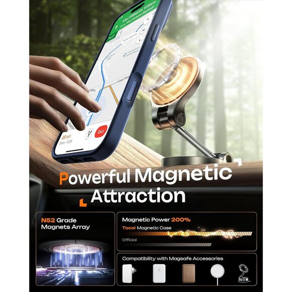 Dark Blue Iphone 17 Pro Max Full Camera Protection Translucent Matte Phone Case - Picture 5 of 8